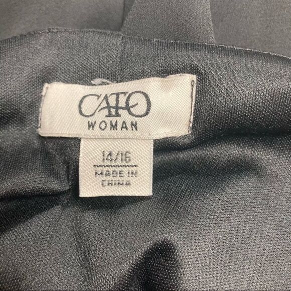 CATO Women’s Black Maxi Skirt Size 14-16 Tulip/Scalloped Hem - Picture 4 of 8